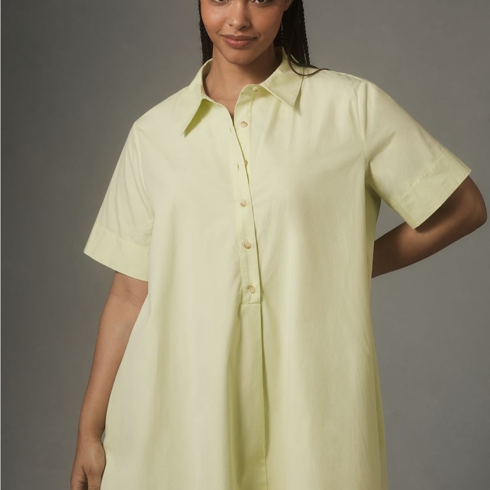 Anthropologie Pale Green Button-Up Shirt